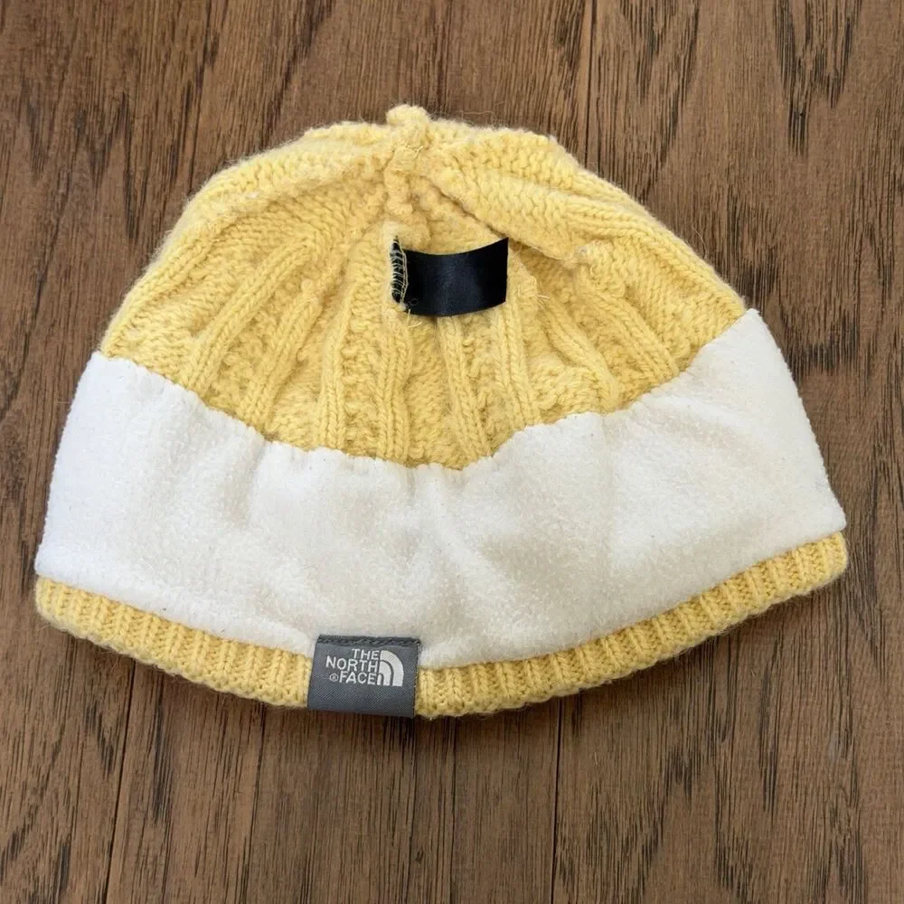 The North Face Hat Beanie Youth Yellow Logo